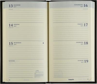 Produktbild Brepols Agenda Interplan Calvi 2023 668700640 blau, 1W/2S, 9x16cm (90 x 160 mm)