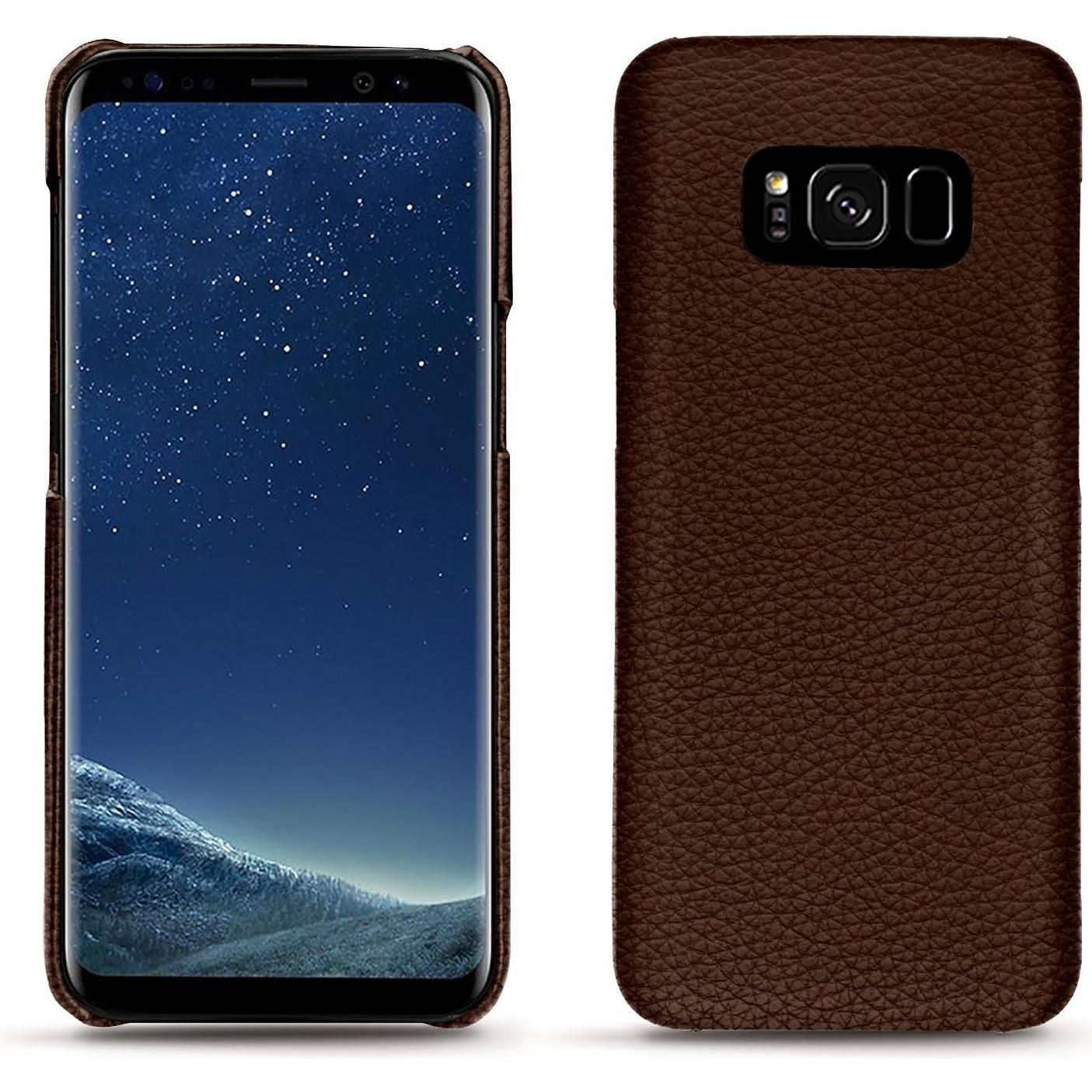 Noreve Lederschutzhülle (Samsung Galaxy S8), Smartphone Hülle, Braun