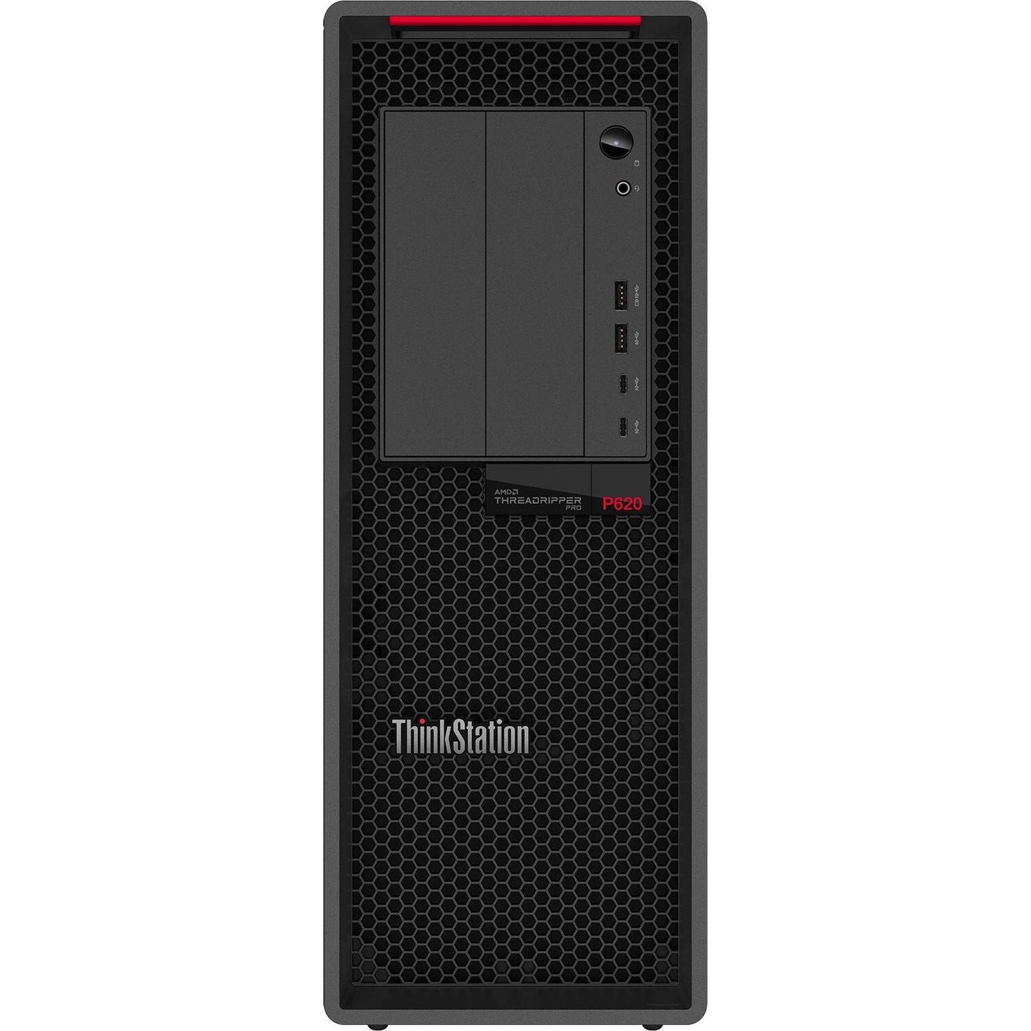 Lenovo ThinkStation P620 (1000 GB, 64 GB, AMD Ryzen ThreadRipper PRO 5945WX), PC, Schwarz