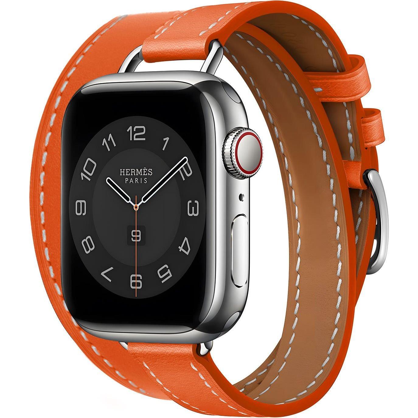 Strap-it Lederarmband (Leder, Apple Watch), Uhrenarmband, Orange
