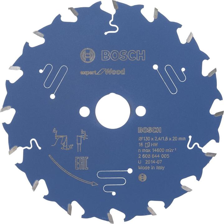 Bosch Professional Zubehör Circular saw blade Expert for Wood, 130 x 20 x 2.4 mm, 16