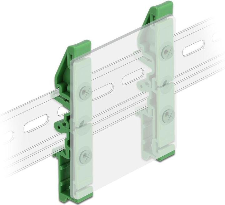 Produktbild Delock Halterung 85 mm Hutschienenclip für Platine, 4 Stück