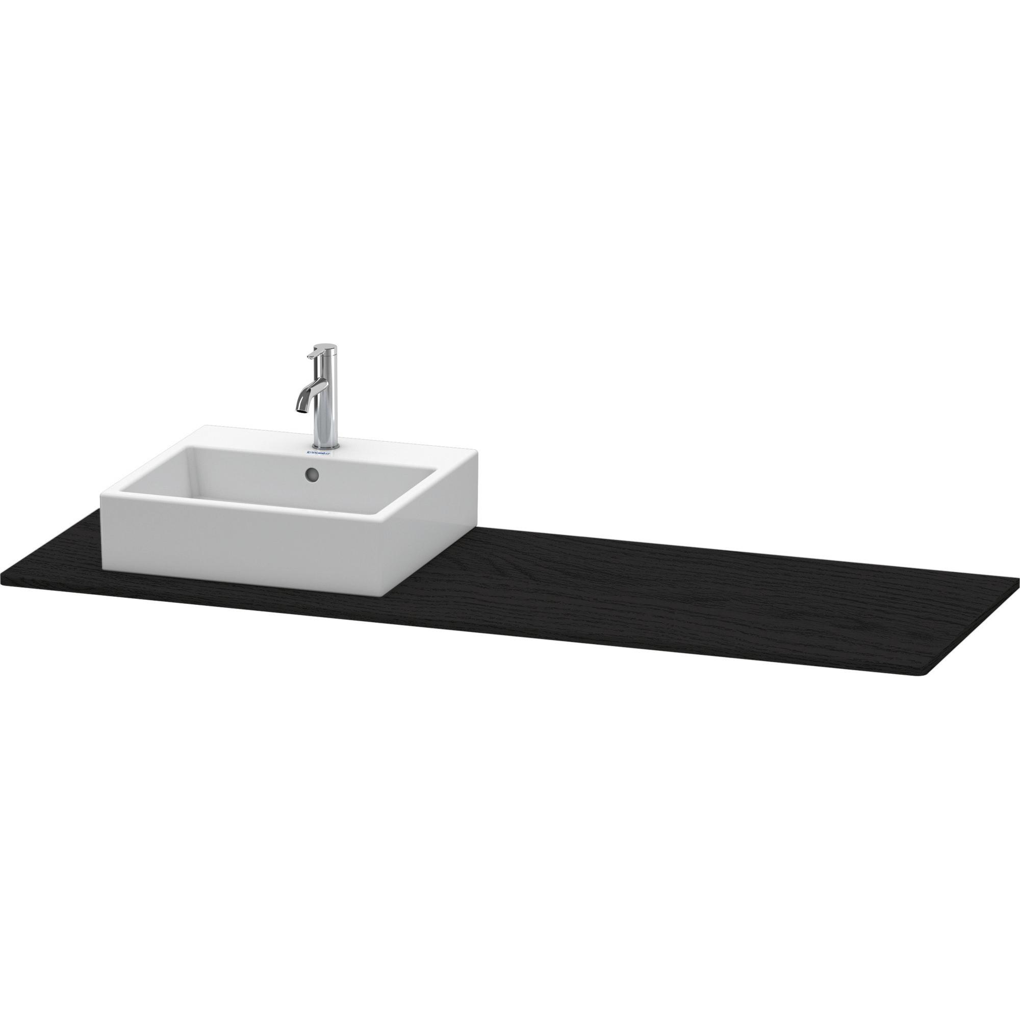 Duravit, Consolle per lavabo, Console XSquare, 1 découpe à gauche, 1600x16x550mm, XS060HL1616, XS060HL1616