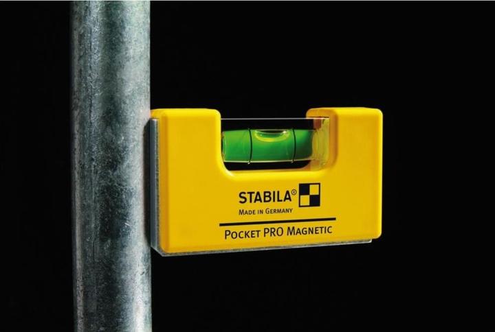 Actual product image Stabila Spirit level Pocket PRO Magnetic, 7 cm, with rare earth magnet system and belt clip (6.70 cm)