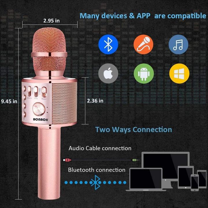 Produktbild Bonaok Bluetooth Karaoke Mikrofon