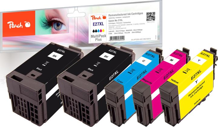 Produktbild Peach Tinte Epson T2715, No 27XL BK, C, M, Y (BK, C, M, Y)