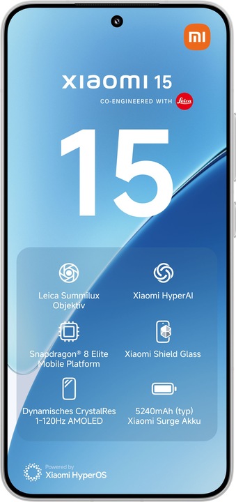 Actual product image Xiaomi 15 (512 GB, White, 6.36", Dual SIM, 50 Mpx, 5G)
