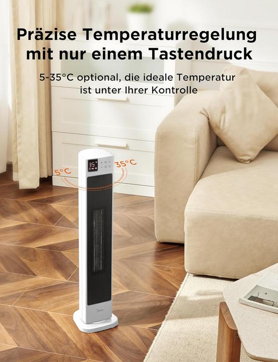 Actual product image Midea NTH20-22GR Keramik-Heizlüfter (2000 W)