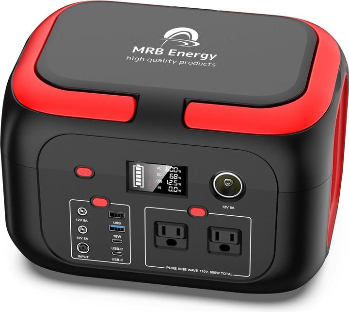 Actual product image MRB Energy Power Station 600W with PV module (592 Wh, 6.50 kg)