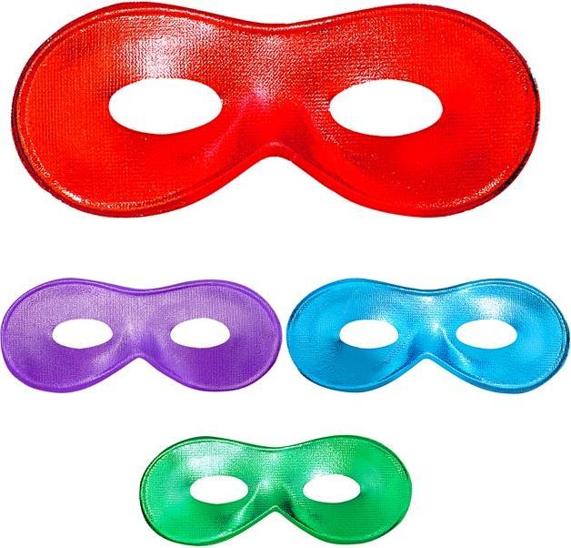 EPEE FIESTA AUGENMASKE 4 Farben sort.: metallisiert rot, grün, blau, lila