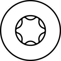 Produktbild Heco TOPIX-plus Rundkopf T-30 6,0 x 40, znb (500 Schrauben pro Stück)