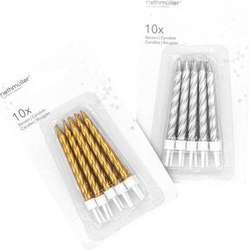 Actual product image Neutral Spiral candles (10 pcs.)