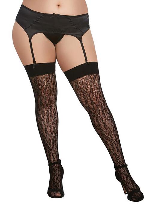 Produktbild Dreamgirl Leopard Fishnet Thigh High Dmd - OSQ
