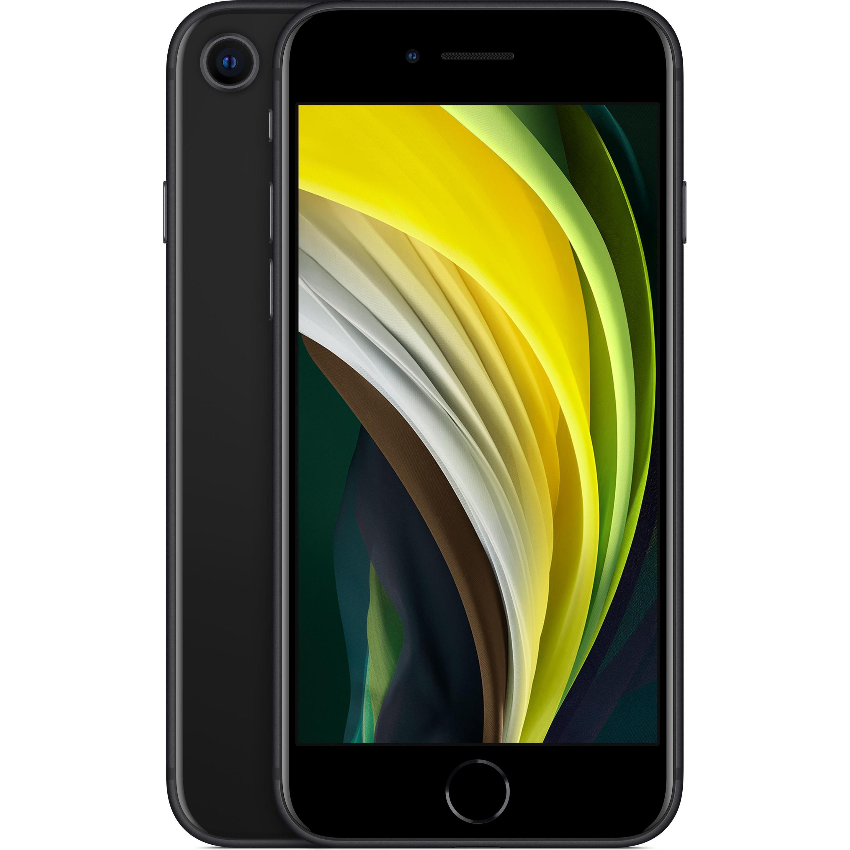 Forza Refurbished iPhone SE 2020 (128 GB, Black, 4.70", 12 Mpx, SIM + eSIM, B / Sehr gut), Smartphone Refurbished, Schwa...