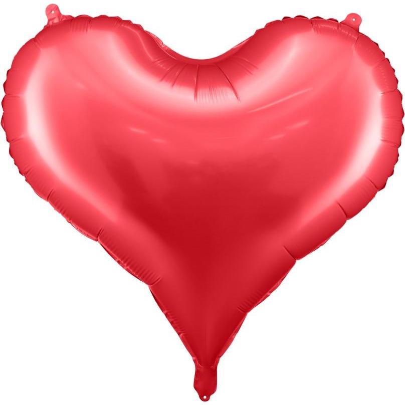 Partydeco Ballon en alu - Coeur rouge - 75cm