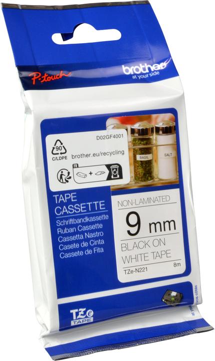 Produktbild Brother Tze-N221 (0.90 cm, Schwarz, Weiss)