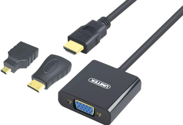 Image du produit Unitek Y-6355 Adaptateur de câble vidéo HDMI VGA (VGA, HDMI, 17.70 cm)