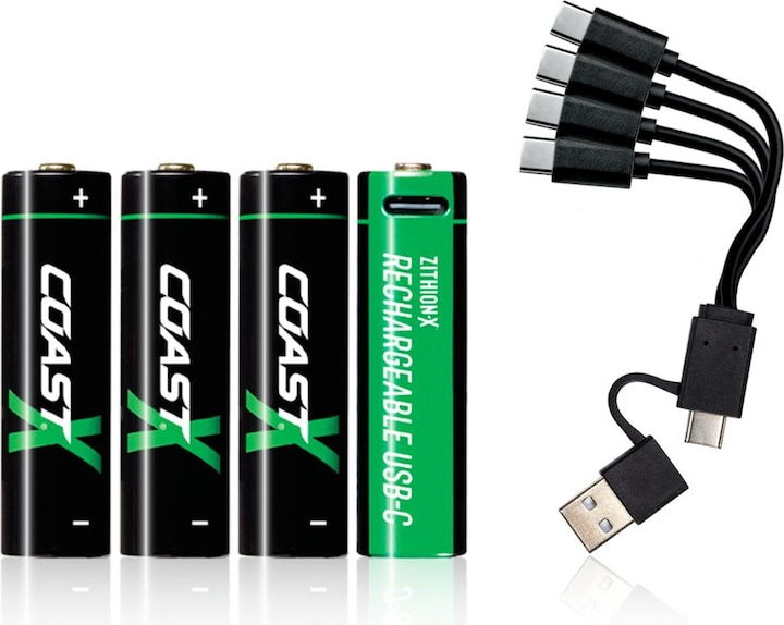 Coast Zithion-X AA USB-C (4 pcs., AA, 2400 mAh)