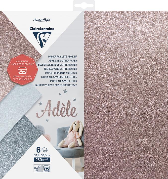 Actual product image Clairefontaine Glitter paper 6 sheets, for plotting (250 g/m², 6x)