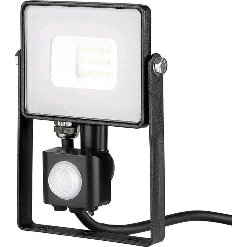 V-TAC, Fassadenbeleuchtung, VT10SB 10W LED Sensor Fluter SAMSUNG Chip Abschaltfunktion Gehäuse Schwarz 4000K (800 lm, IP...
