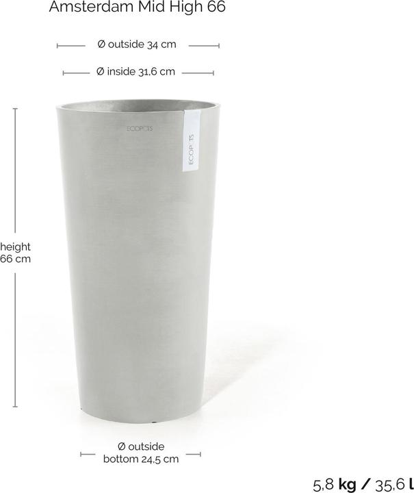 Produktbild Ecopots Amsterdam halbhoch