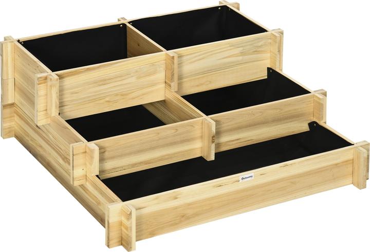 Produktbild Outsunny Stufenbeet mit Holzrahmen
