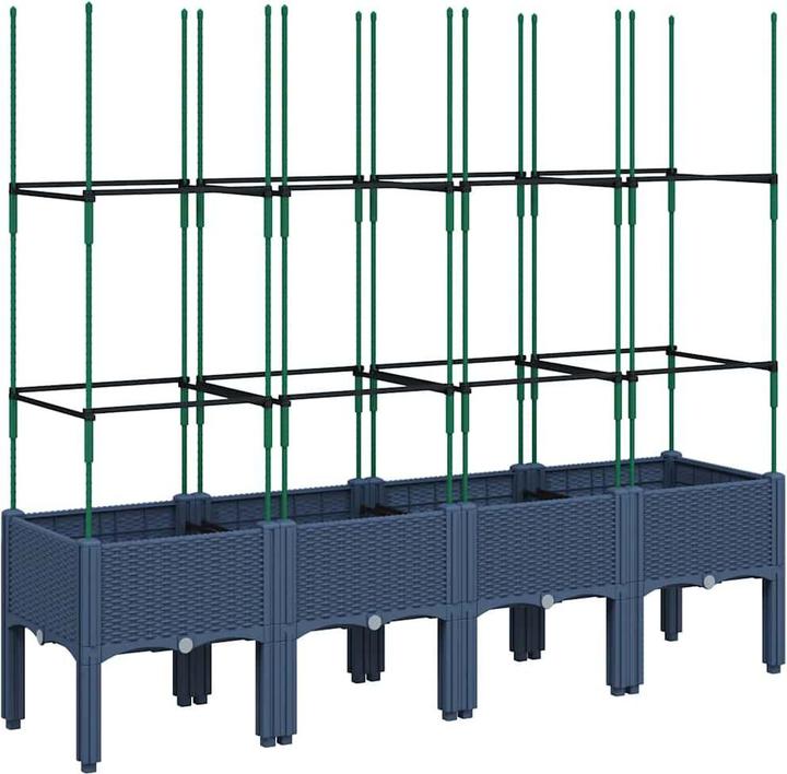 Image du produit vidaXL Bac à plantes avec treillis PP
