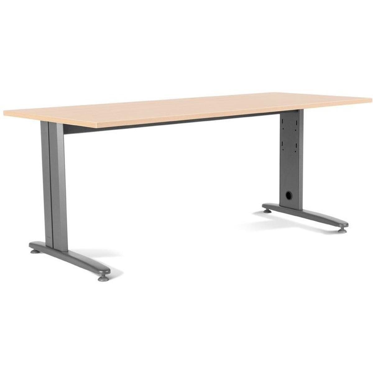 Rocada, Schreibtisch, Schreibtisch Metal BxTxH 200x80x72cm Gestell grau Platte Melamin buche (200 x 80 x 72 cm)