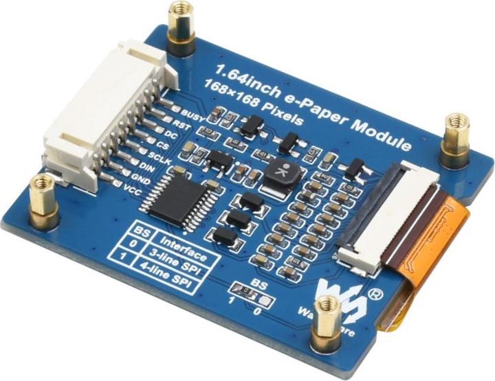 Actual product image WaveShare 168x168 1.64inch 4-colour E-Ink Display