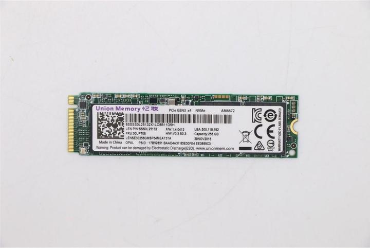 Produktbild Lenovo 256G PCIe 3x4 (256 GB, M.2 2280)
