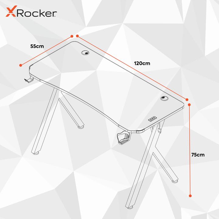Actual product image X Rocker Xrocker Lumio Gaming Desk With Rgb Neo Motion +
