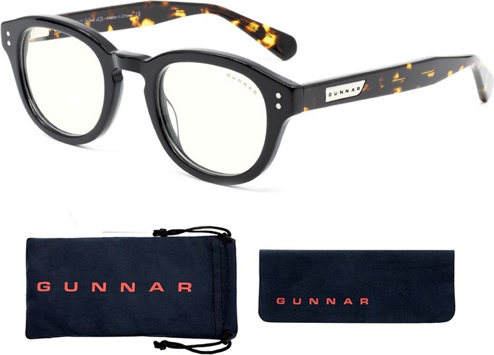 Actual product image Gunnar Emery Computer Glasses - Clear lens, black/tortoiseshell