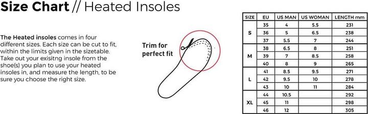 Actual product image Heat Experience Heated Wireless Charging App Insoles