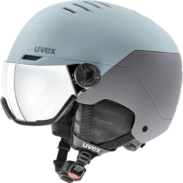 Uvex Wanted Visor Women Edition Skihelm (Grösse: 54-58 cm, 50 polar sparkles/gold matt) (54 - 58 cm, M)