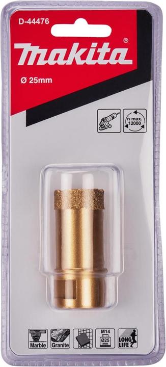 Image du produit Makita Couronne diamantée pour forage creux 25mm M14 (25 millimètres)