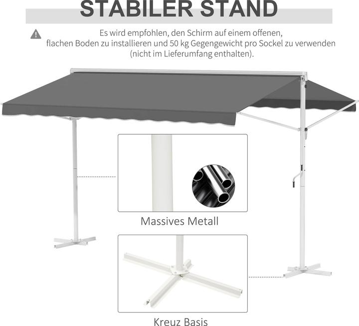Immagine prodotto Outsunny Tenda da sole con braccio pieghevole (2.94 m)