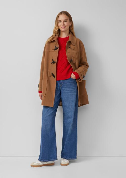 Produktbild s.Oliver Strickpullover Pullover im Relaxed Fit mit Zopfmuster (48)