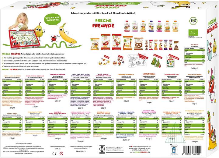 Actual product image Freche Freunde Advent calendar 2024 (1063 g)