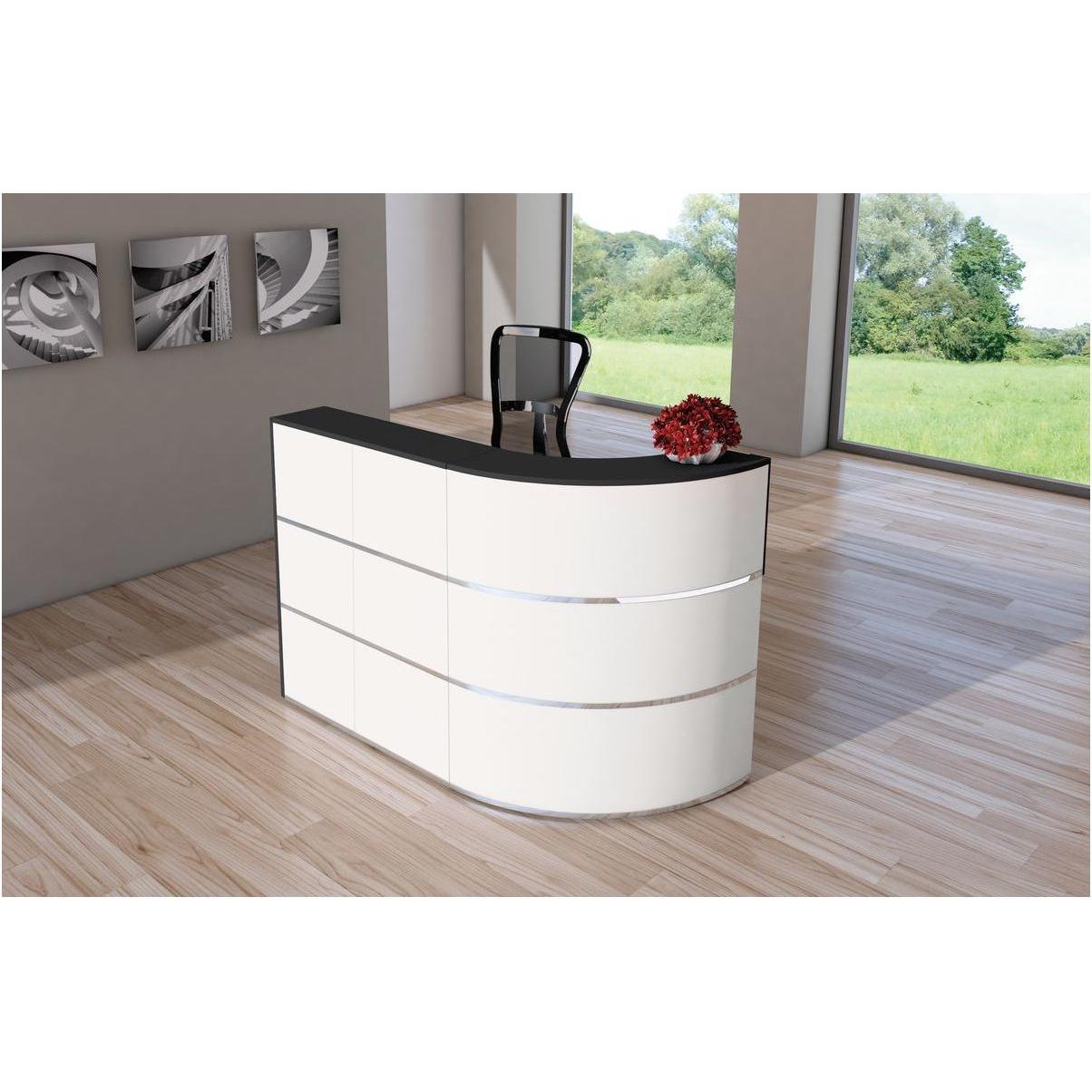 Kerkmann, Schreibtisch, Bogen-Theke Cento 1, (B)1.800 x (T)800 x (H)1.100mm