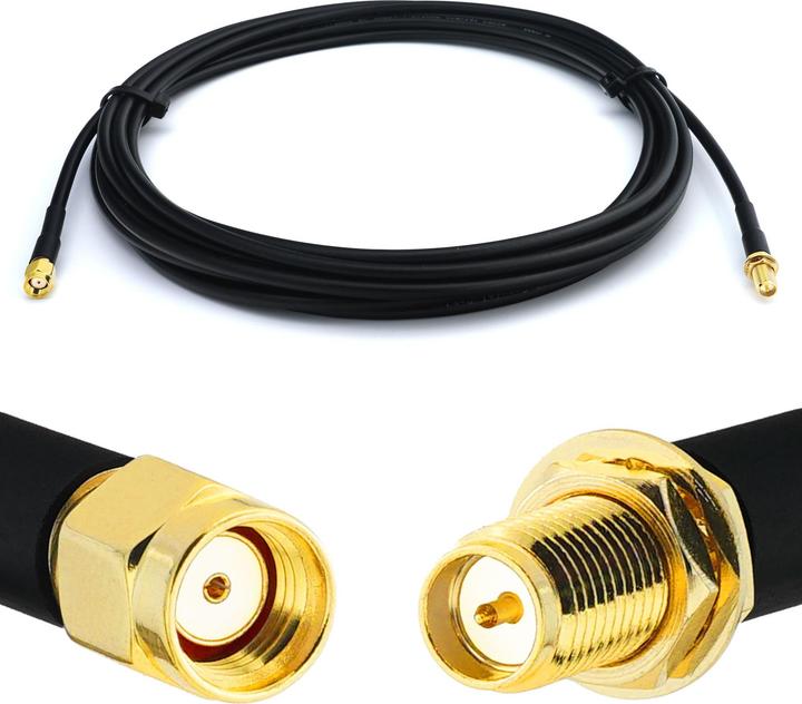 Rangeful RP-SMA Male to RP-SMA Female 50cm RG58/U Coaxial Cable RG58-RPSM-RPSF-0.5