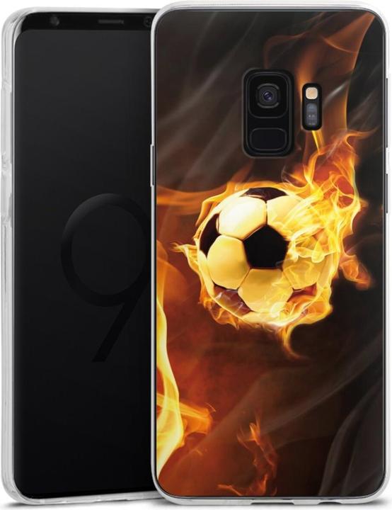 Produktbild DeinDesign Silikon Hülle für Samsung Galaxy S9 Handyhülle Case Smartphone Schutzhülle Ball Feuer Fussball (Samsung Galaxy S9)