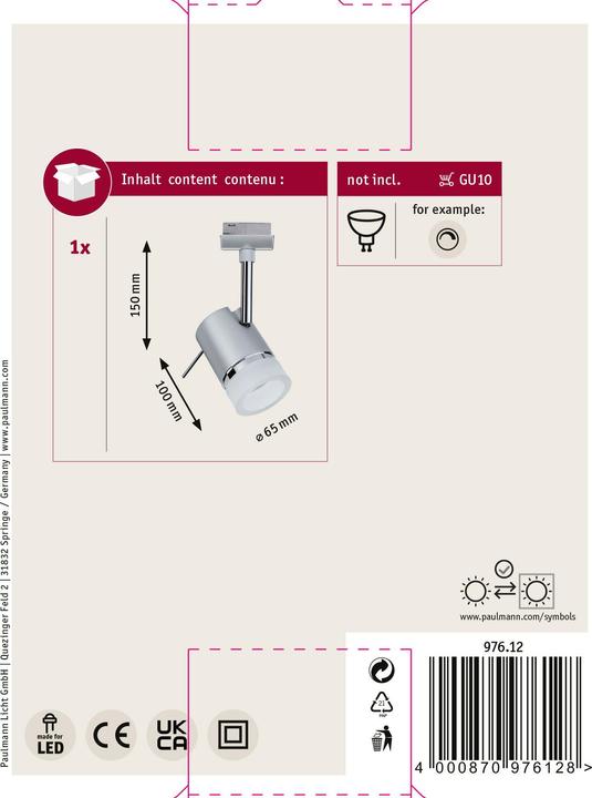 Produktbild Paulmann URail Spot Pipe (GU10)