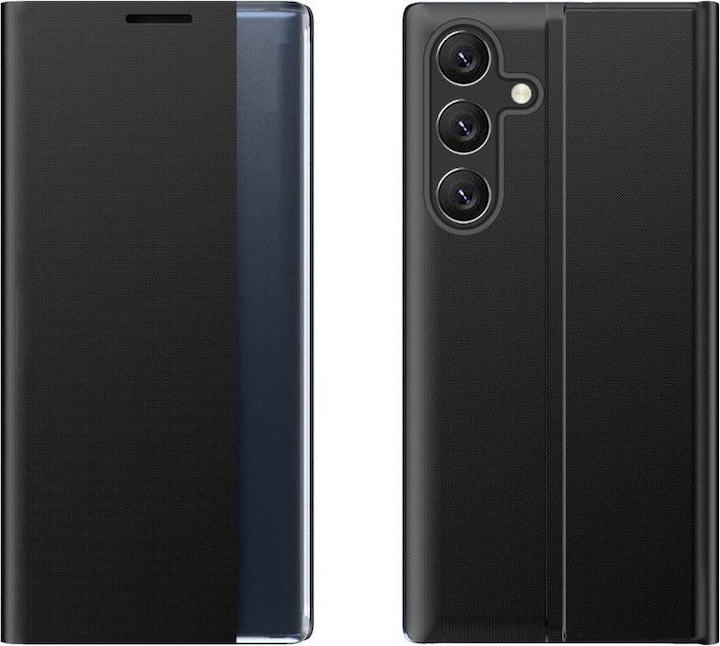 Produktbild Hurtel Back panel cover New Sleep Case Flip Cover with Stand Function for Samsung Galaxy A36 - Black (Samsung Galaxy A36)
