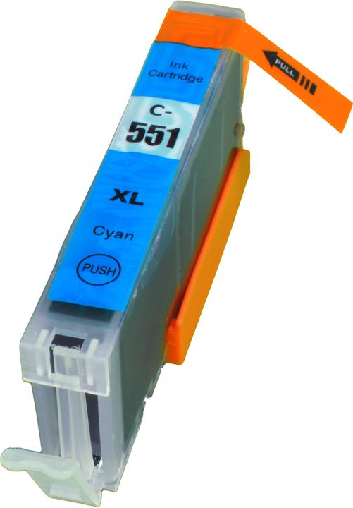 Produktbild Ampertec Tinte ersetzt Canon 6444B001 CLI-551XLC cyan (C)
