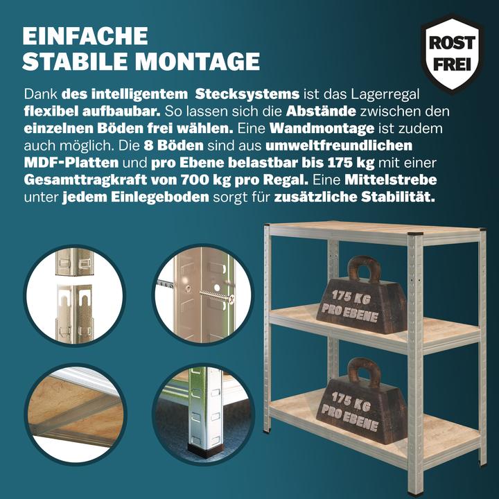 Actual product image Monzana 2x heavy duty shelf