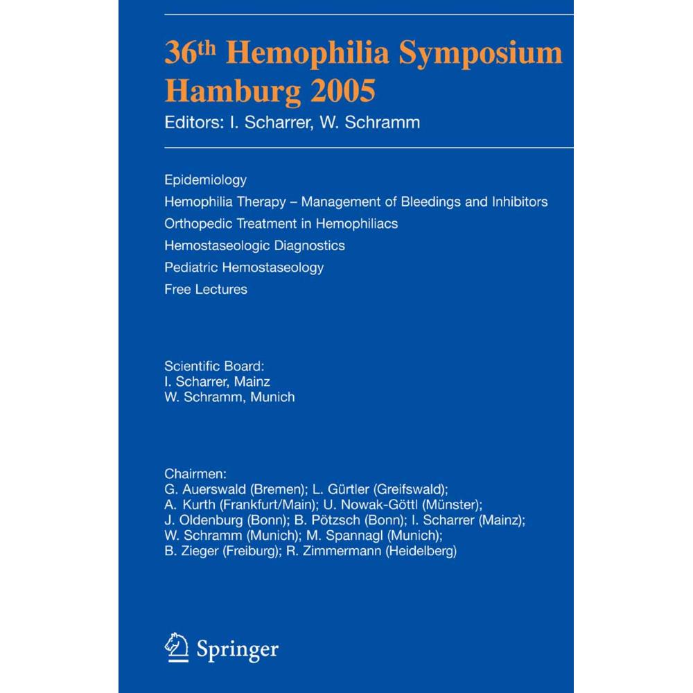 36th Hemophilia Symposium Hamburg 2005, Fachbücher