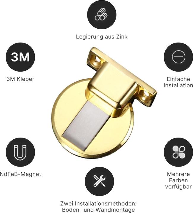 Image du produit Hermex Magnetischer Türstopper Türdämpfer Türschnäpper Türpuffer Türkeil (1 pièce(s))