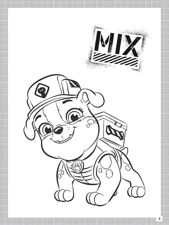 Actual product image Rubble & Crew: Baupfotenstarkes Malbuch