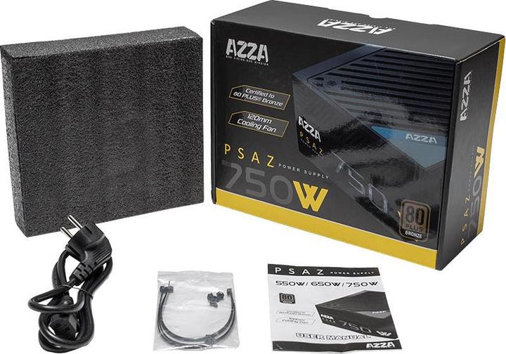 Actual product image Azza Netzteil 750W (ATX3.1) 120mm black (80+ Bronze) (750 W)