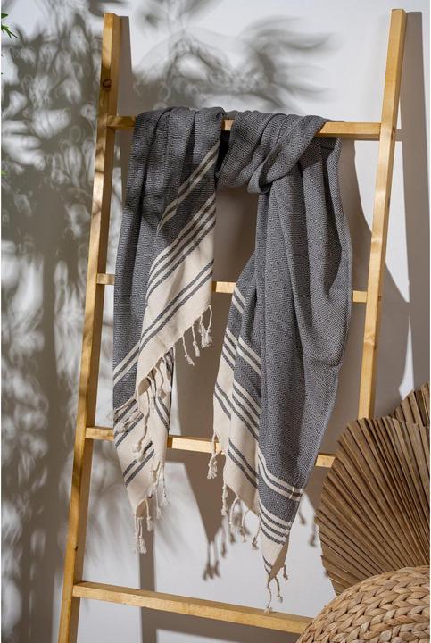 Image du produit Foutastic Strandtuch New Diamond Anthracite, Schnelltrocknend: Ja (170 x 90 cm)